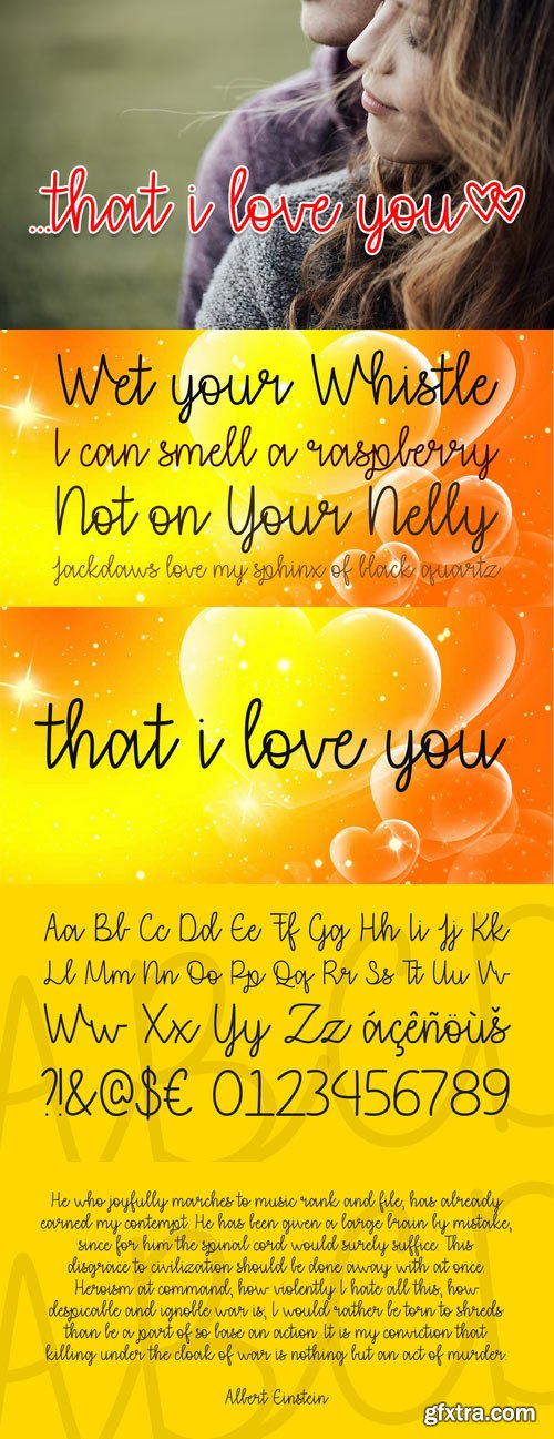 That i love you Font