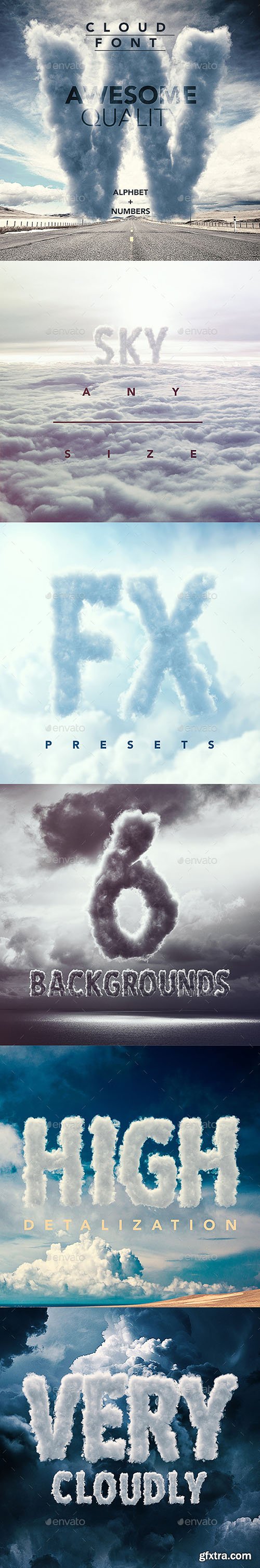 Graphicriver 3D Sky / Cloud Font Mock Up 12955563