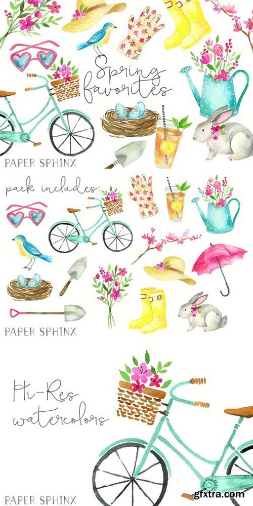 CM - Watercolor Spring Clipart 1422326