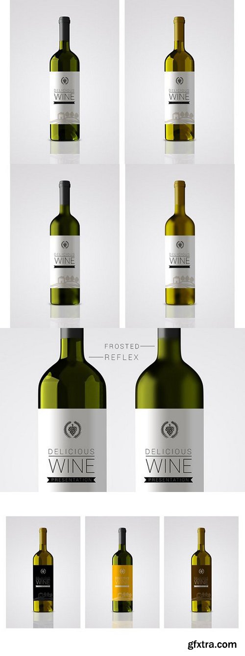 CM - Bottle wine label mockup 1412390