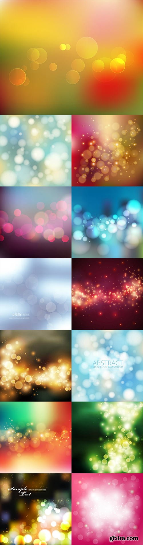 Gentle bokeh vector backgrounds