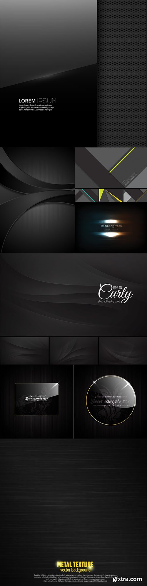 Dark abstract vector backgrounds