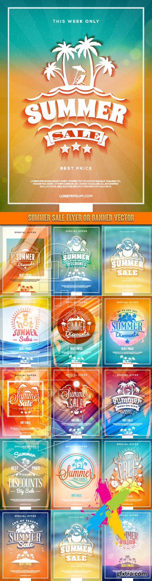 Summer Sale Flyer Or Banner vector