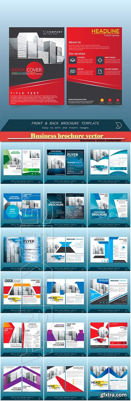 Business brochure vector, flyers templates #17