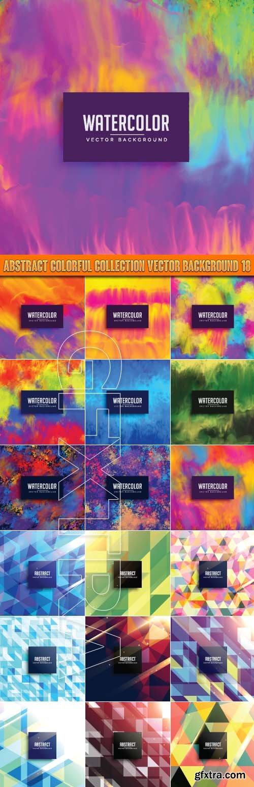 Abstract colorful collection vector background 18