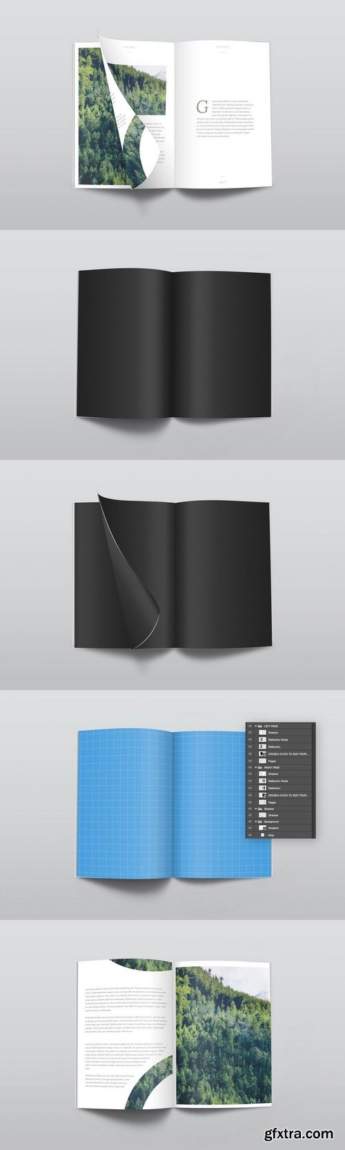 PSD Magazine Mockup Top View