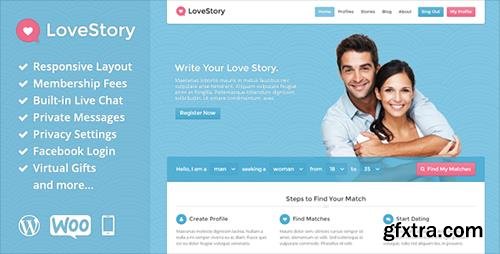 ThemeForest - LoveStory v1.19 - Dating WordPress Theme - 5087155