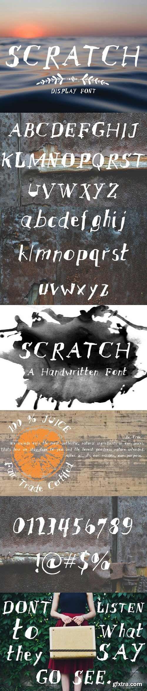 CM - SCRATCH a handwritten font 1218654