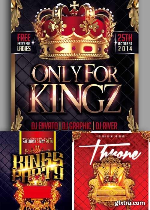 King Party 3in1 V1 Flyer Template