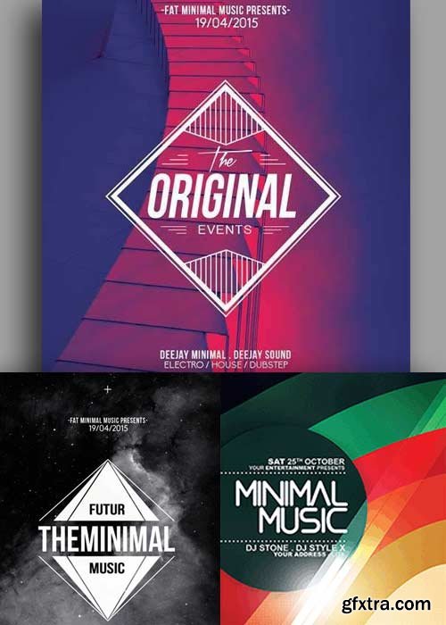 Minimal Party 3in1 V1 Flyer Template