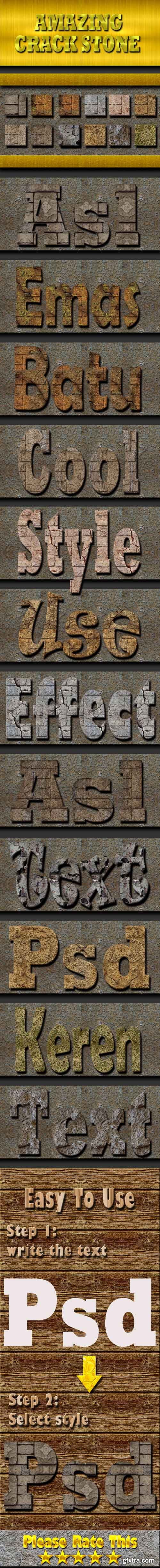 GR - Cracked Stone Text Effect Style 19956728