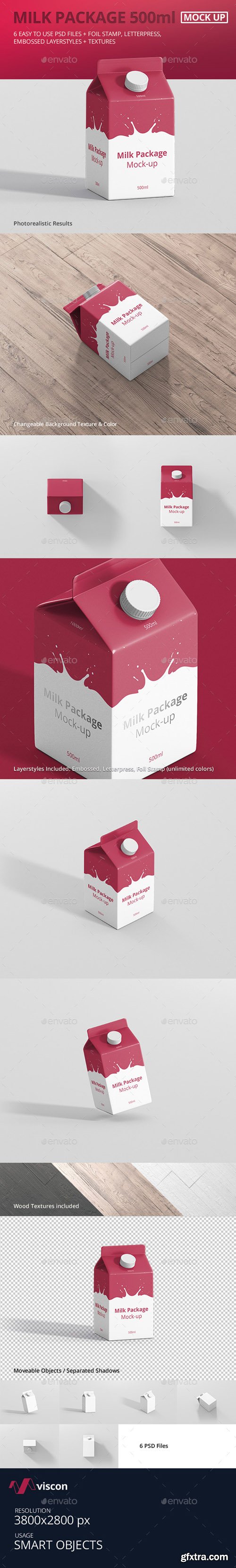 GR - Juice / Milk Mockup - 500ml Carton Box 18181976