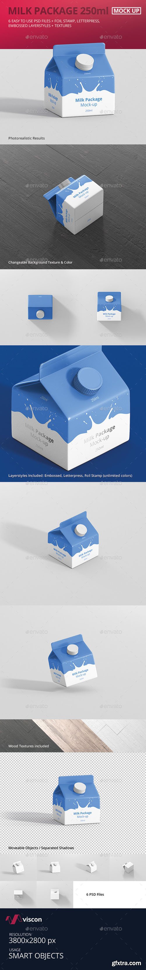 GR - Juice / Milk Mockup - 250ml Carton Box 18191218