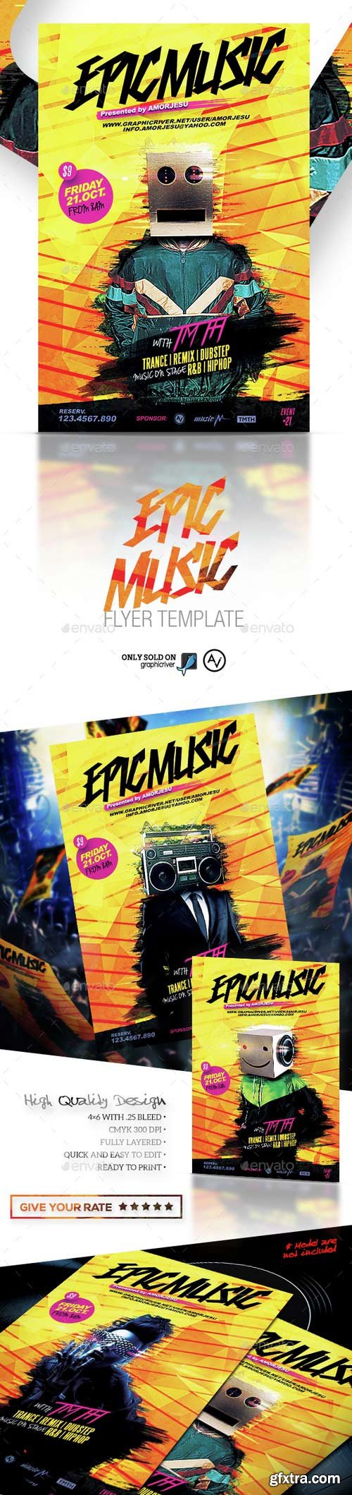 Graphicriver - Epic Music Flyer Template 14940417