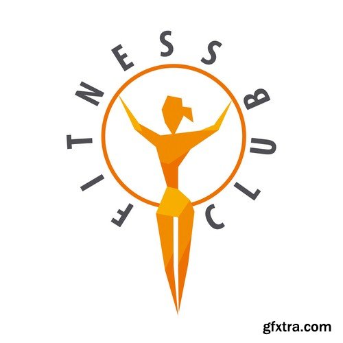 Fitness club logo 2 - 6 EPS