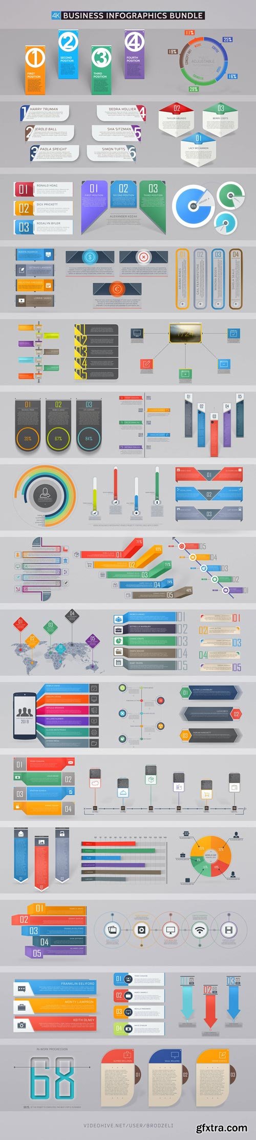 Videohive - Business Infographics Bundle - 19823192