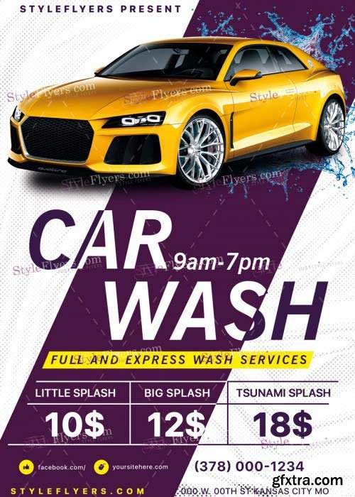 Сar Wash V29 PSD Flyer Template