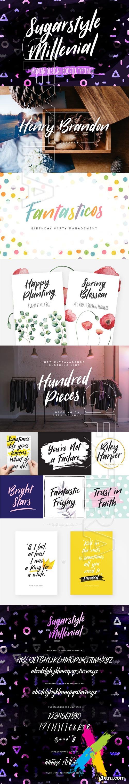 CM - Sugarstyle Millenial Typeface Font Script 1490617