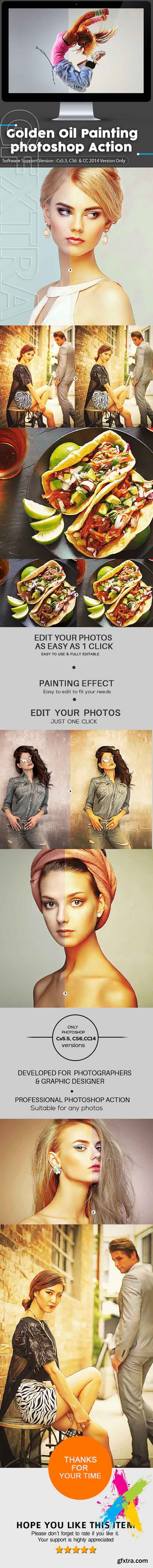 GR - Golden Touch Oil Paint Photoshop Action 19893704