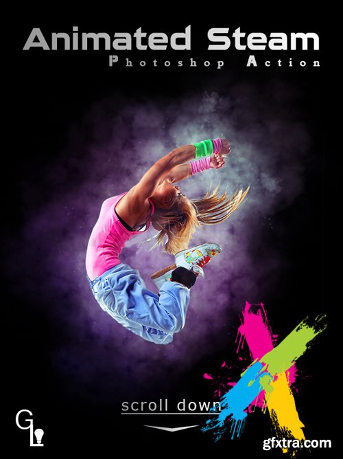 GR - Animated Steam Photoshop Action 19892185