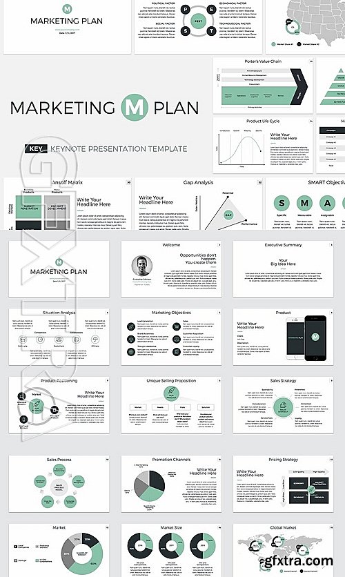 CreativeMarket Marketing Plan Keynote Template 1418314