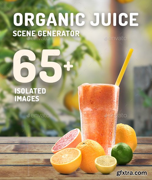 Graphicriver Organic Juice Mockup & Hero Image Scene Generator 19731811