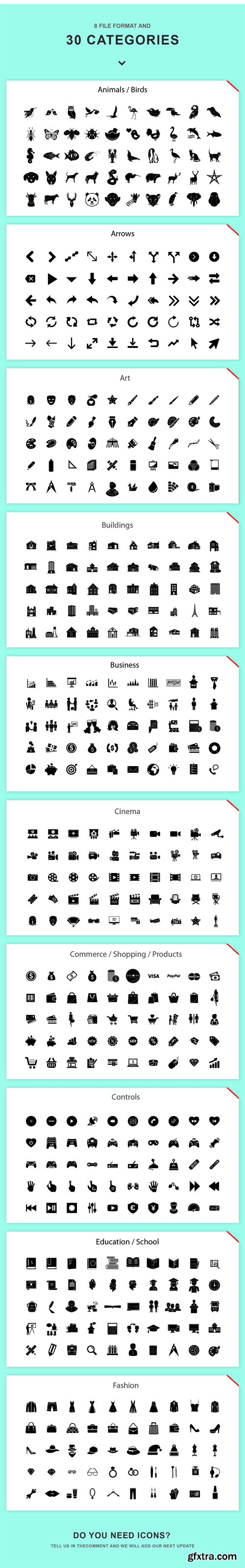 CM 1409222 - Jumbo Glyph Icons Bundle