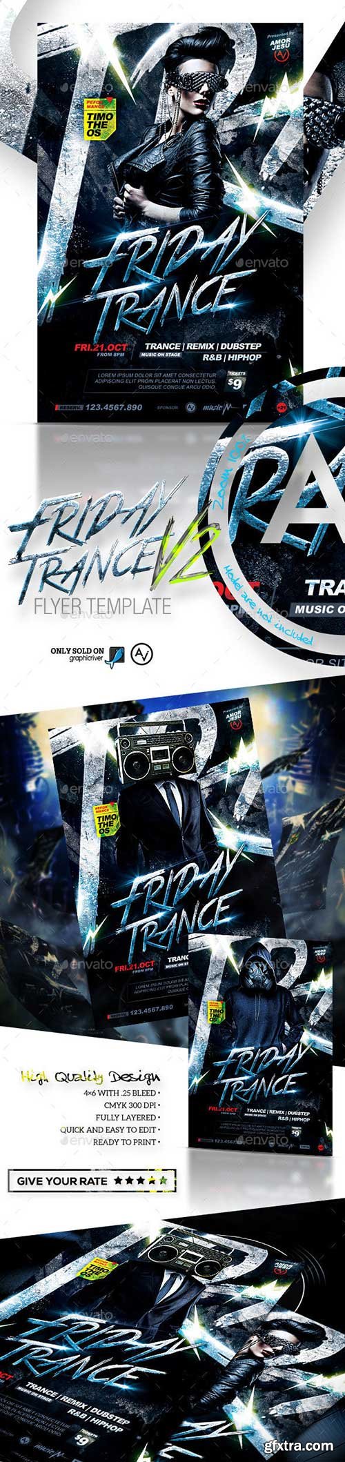 Graphicriver - Friday Trance Flyer Template V2 11863774