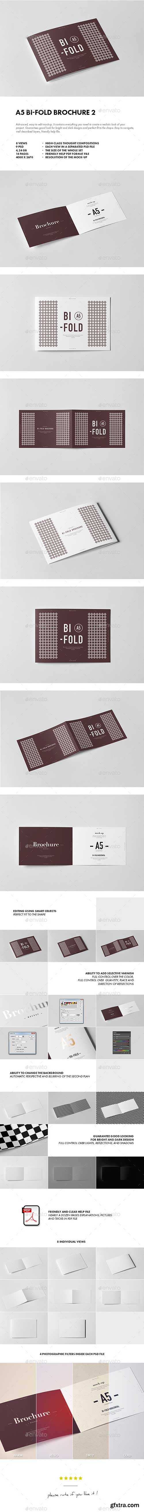 Graphicriver - Bi-Fold Horizontal A5 Brochure Mock-up 2 19975088