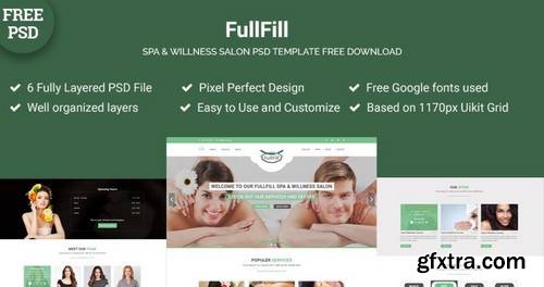 FullFill – Spa & Willness Salon Psd Template