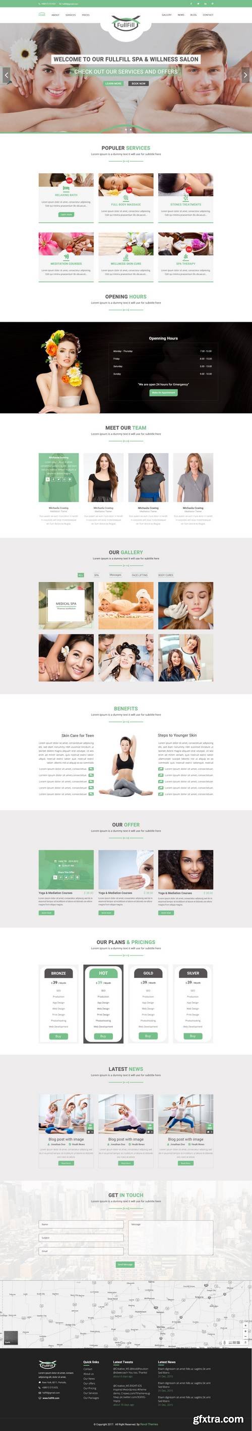 FullFill – Spa & Willness Salon Psd Template