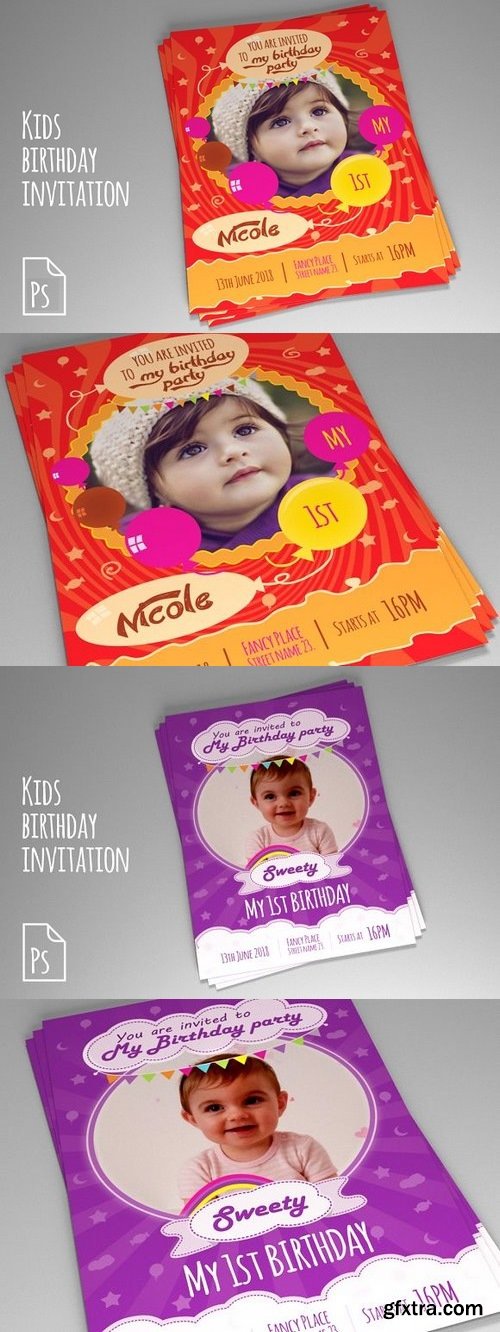 CM - Kids Birthday Invitation PSD vol.1-2 914976 - 1046899