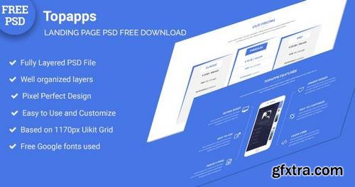 Topapps – Landing Page Psd