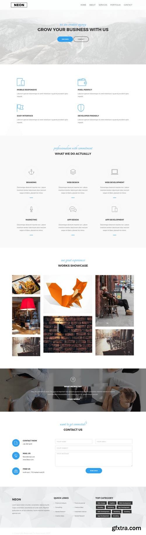 NEON – Html5 Responsive Business Template