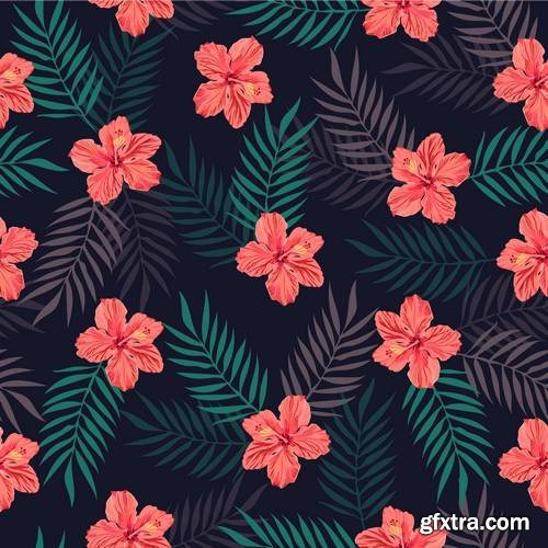 Seamless Tropical Vector Illustration