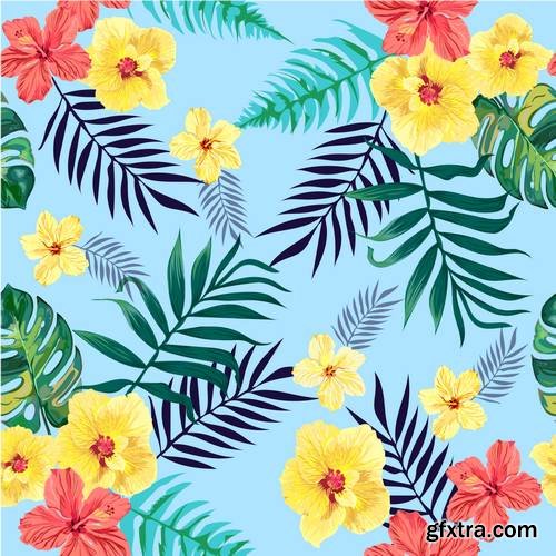 Seamless Tropical Vector Illustration