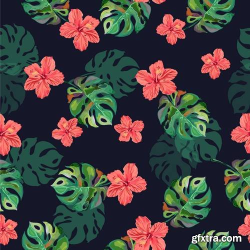 Seamless Tropical Vector Illustration