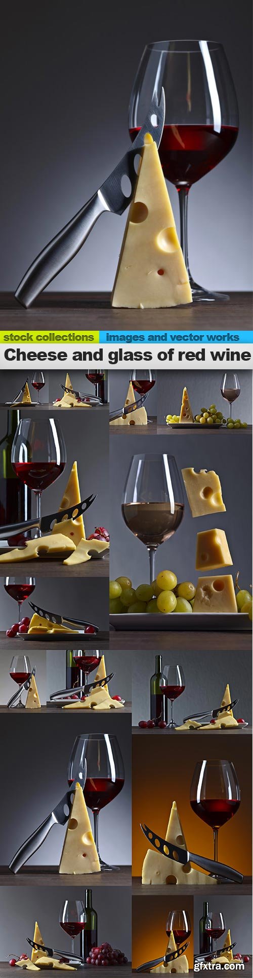 Cheese and glass of red wine, 15 x UHQ JPEG