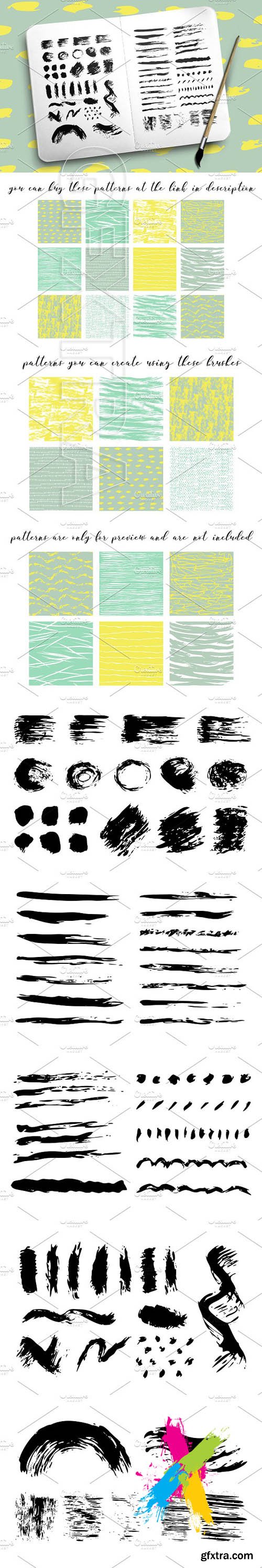 CM - 61 vector stroke brushes 1489065