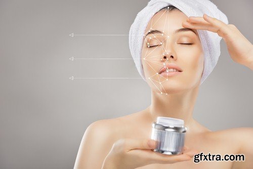 Applying cosmetic cream - 5 UHQ JPEG