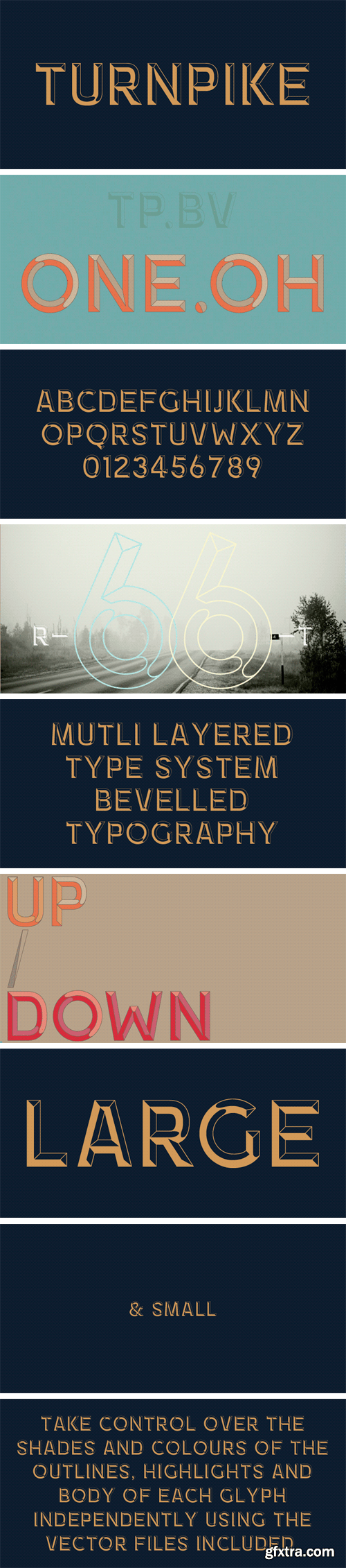 Turnright Bevel Font