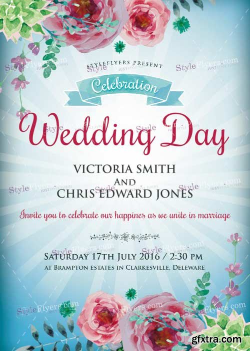 Wedding V45 PSD Flyer Template