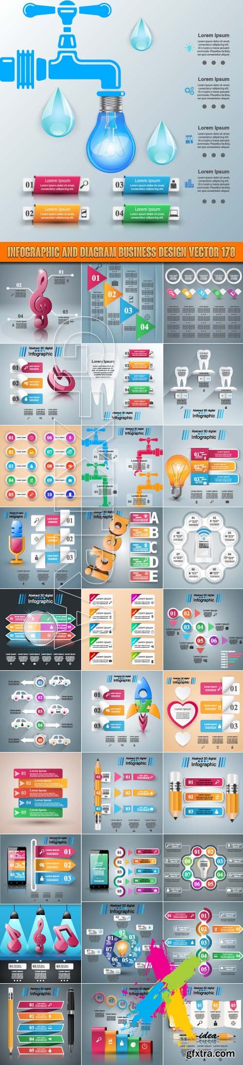 Infographic and diagram business design vector 170