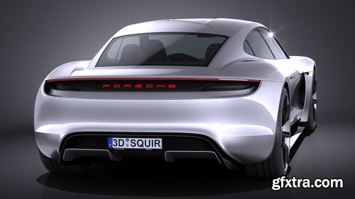 Porsche Mission E Concept 2015 VRAY 3D Model