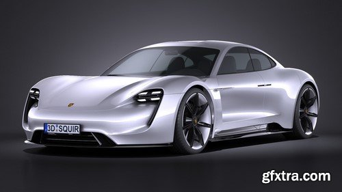 Porsche Mission E Concept 2015 VRAY 3D Model