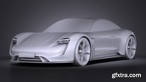 Porsche Mission E Concept 2015 VRAY 3D Model