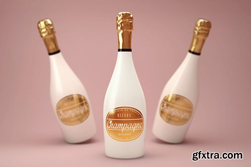 Luxury Champagne Bottle Mock-Up