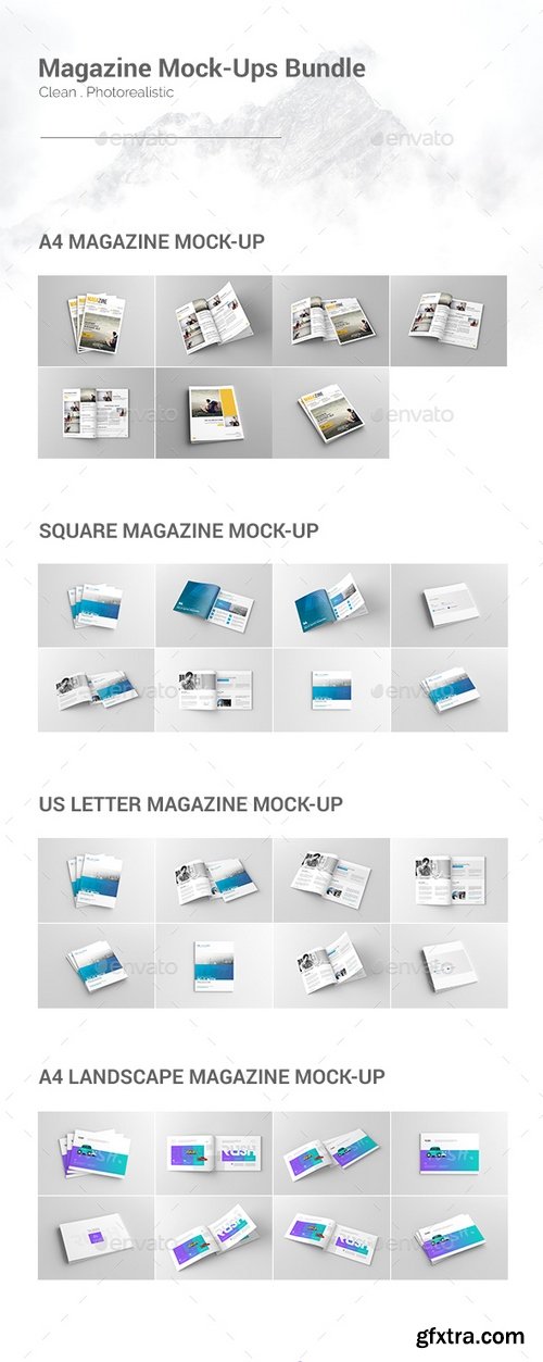 Graphicriver - Magazine Mock-Up Bundle 19447918