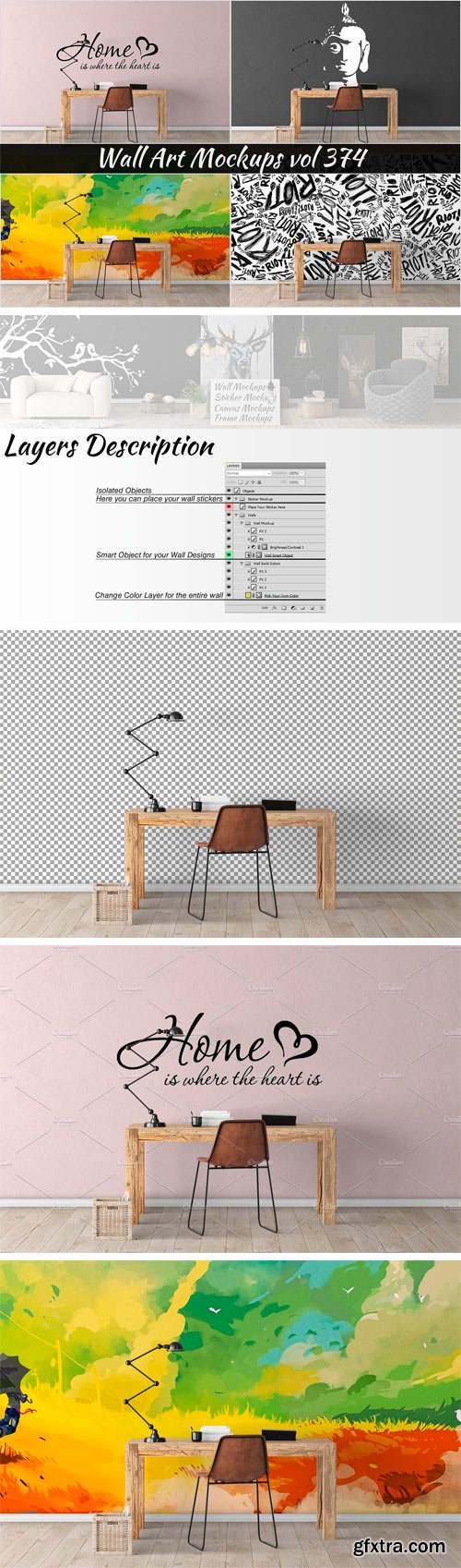 CM 1381783 - Wall Mockup - Sticker Mockup Vol 374