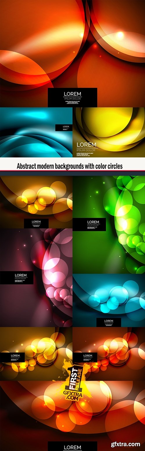 Abstract modern backgrounds with color circles